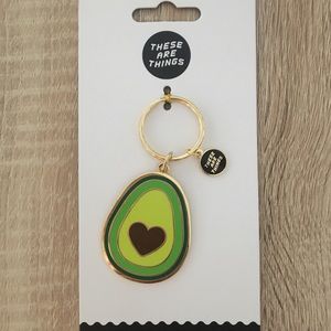 These Are Things Avocado Heart Keychain